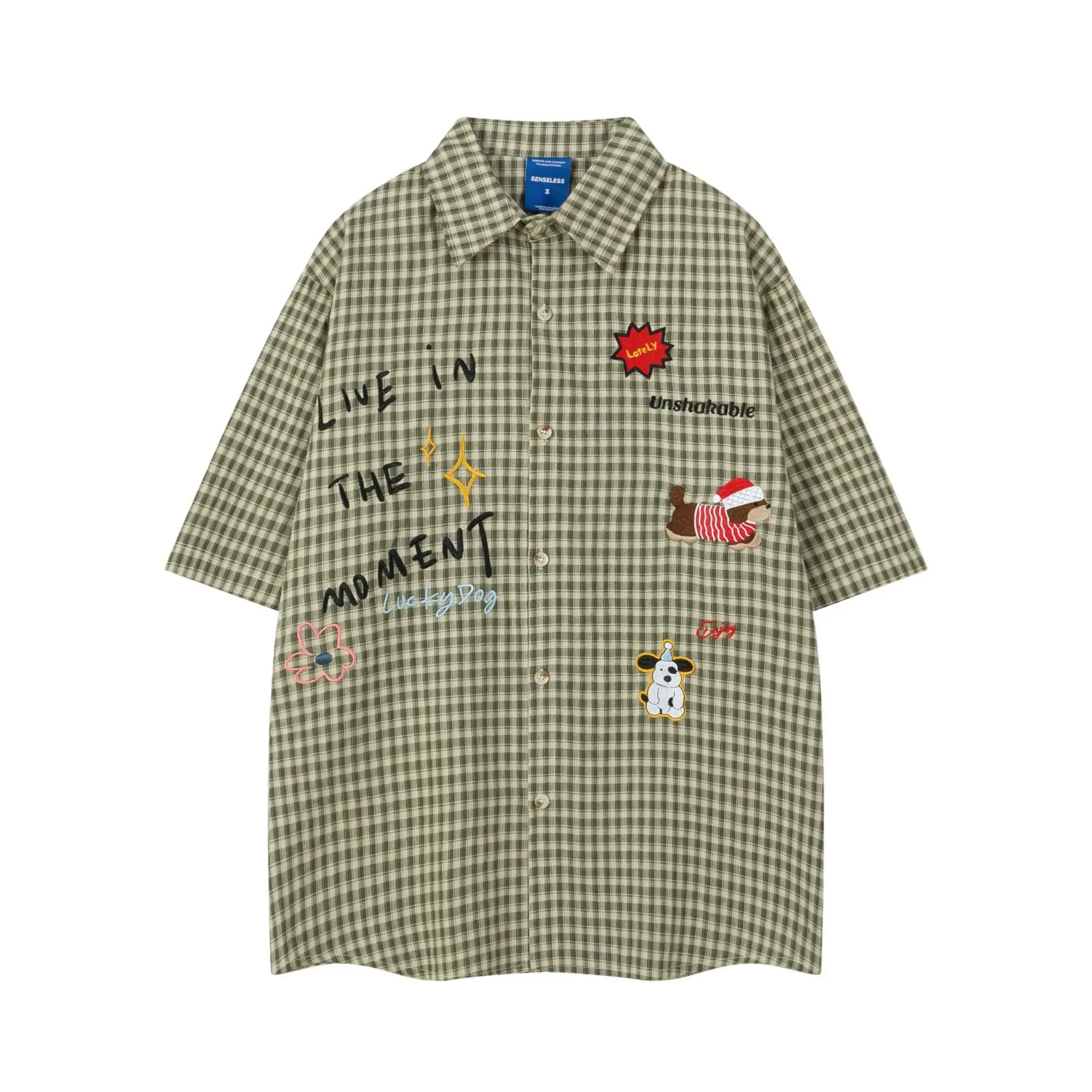 Vintage Mens Plaid Shirts Embroidery Graphic Tops Shirts Summer Couple Casual Turn Down Collar Short Sleeve Shirts Y2K Unisex
Vintage Mens Plaid Shirts Embroidery Graphic Tops Shirts Summer Couple Casual Turn Down Collar Short Sleeve Shirts Y2K Unisex
