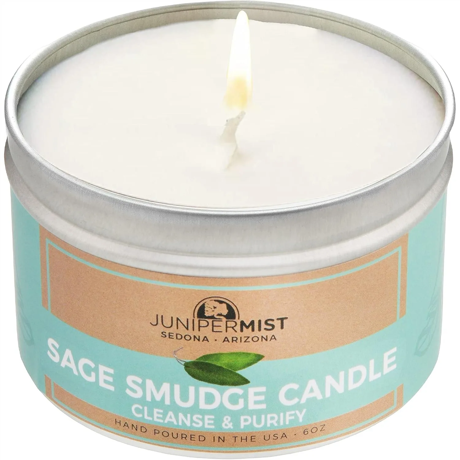 Sage Candle (6 Oz) for Meditation & Smudging, Smokeless Soy Wax Alternative to Smudge Sticks
Sage Candle (6 Oz) for Meditation & Smudging, Smokeless Soy Wax Alternative to Smudge Sticks