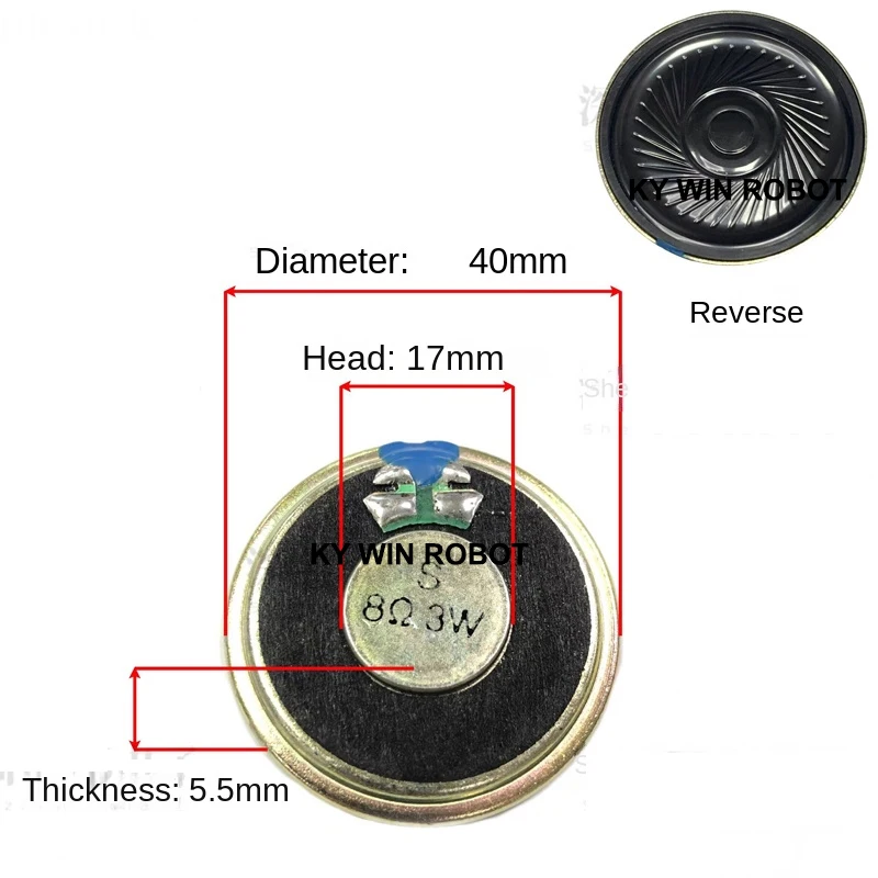 2pcs/lot New Ultra-thin Mini speaker 8 ohms 3 watt 3W 8R speaker Diameter 40MM 4CM thickness 5.5MM IC Electronic components
2pcs/lot New Ultra-thin Mini speaker 8 ohms 3 watt 3W 8R speaker Diameter 40MM 4CM thickness 5.5MM IC Electronic components