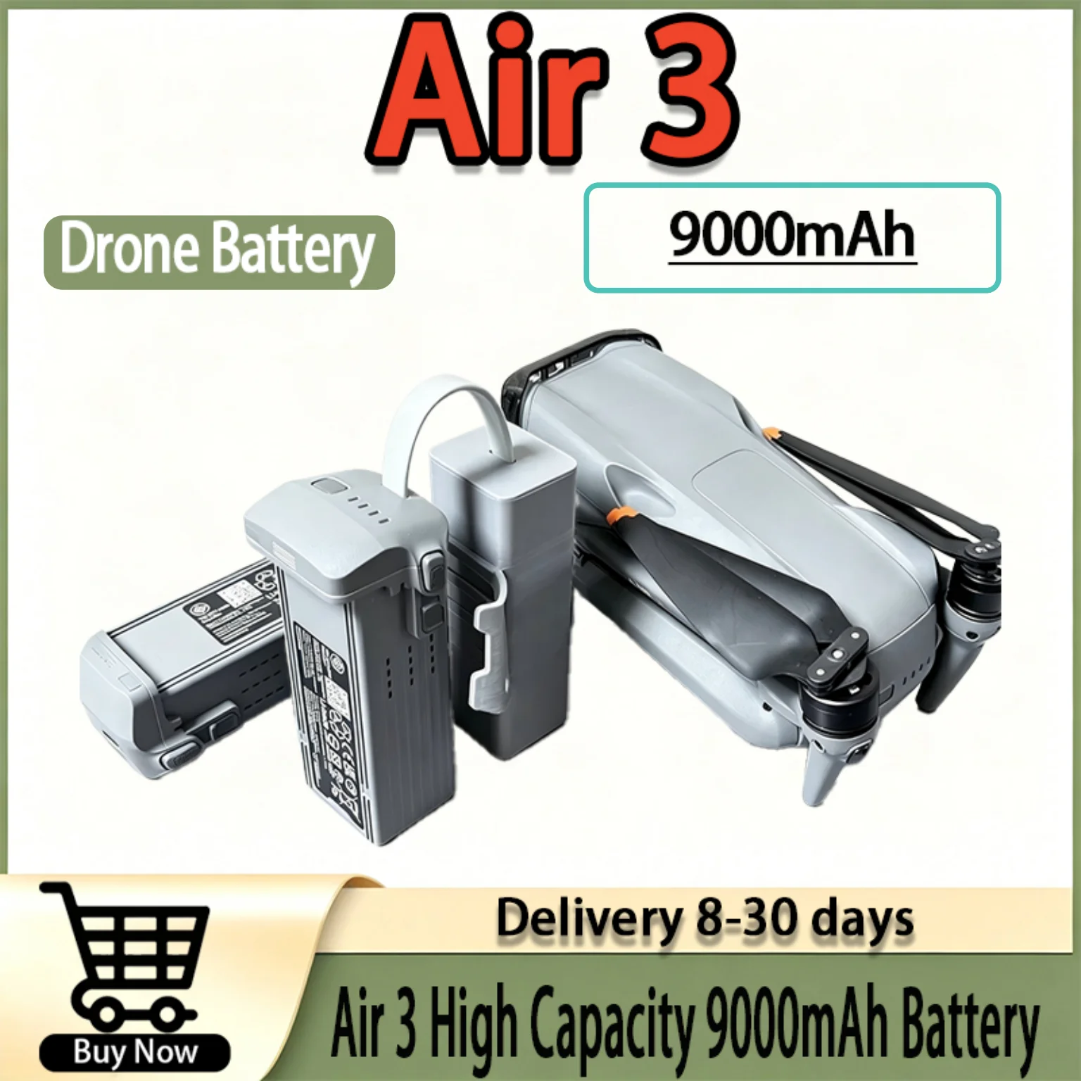 9000mAh Extended Flight Battery for DJI Air 3,Up to 50 Minutes Long Endurance, High Capacity Replacement Spare Parts Accessories
9000mAh Extended Flight Battery for DJI Air 3,Up to 50 Minutes Long Endurance, High Capacity Replacement Spare Parts Accessories