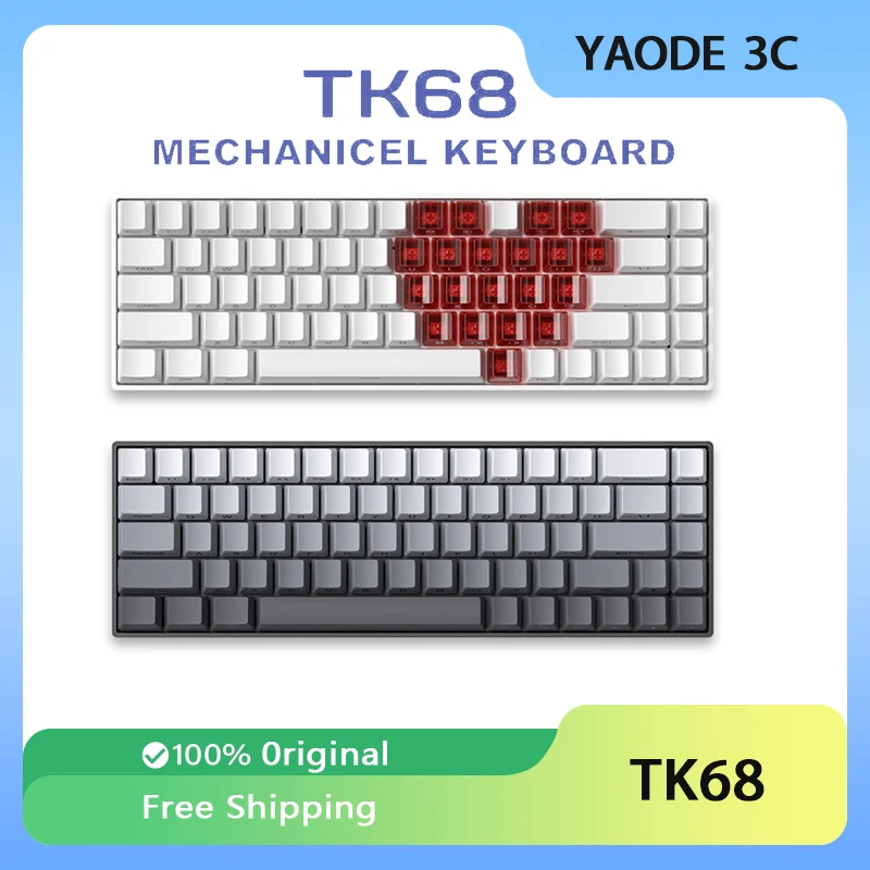 TK68 Gaming Keyboard Wired Mechanical Keyboard RGB Hot-Swap Ergonmic Design 68 Keys Game Accessories
TK68 Gaming Keyboard Wired Mechanical Keyboard RGB Hot-Swap Ergonmic Design 68 Keys Game Accessories
