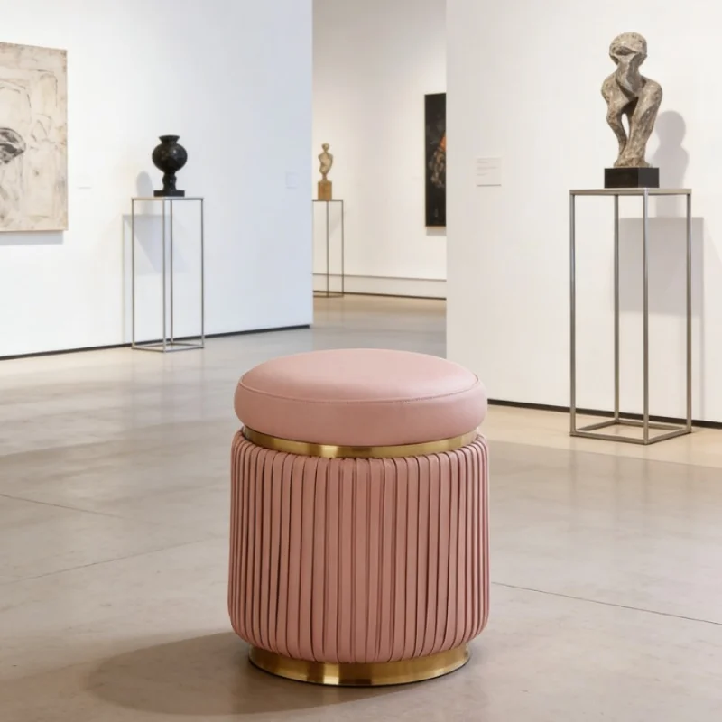 Luxury Vanity Stool With Gold Detailing Durable Solid Wood Frame Easy Clean Surface For Dressing Room Bathroom Hotel Ottomans
Luxury Vanity Stool With Gold Detailing Durable Solid Wood Frame Easy Clean Surface For Dressing Room Bathroom Hotel Ottomans