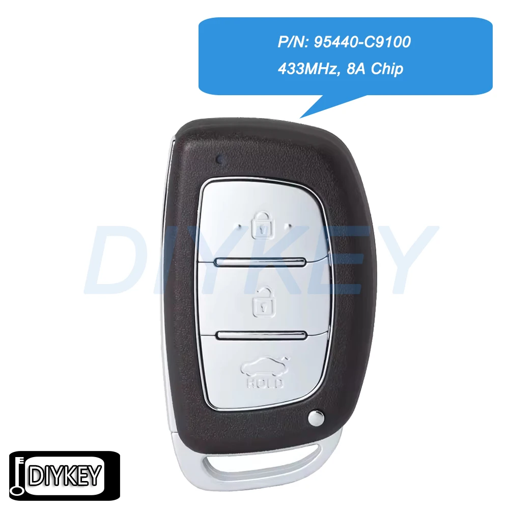 3 кнопки, умный дистанционный автомобильный брелок, 433 МГц, 8 А, чип для Hyundai IX25 Creta 2017 2018 2019 2020, номер по каталогу: 95440-C9100
3 кнопки, умный дистанционный автомобильный брелок, 433 МГц, 8 А, чип для Hyundai IX25 Creta 2017 2018 2019 2020, номер по каталогу: 95440-C9100