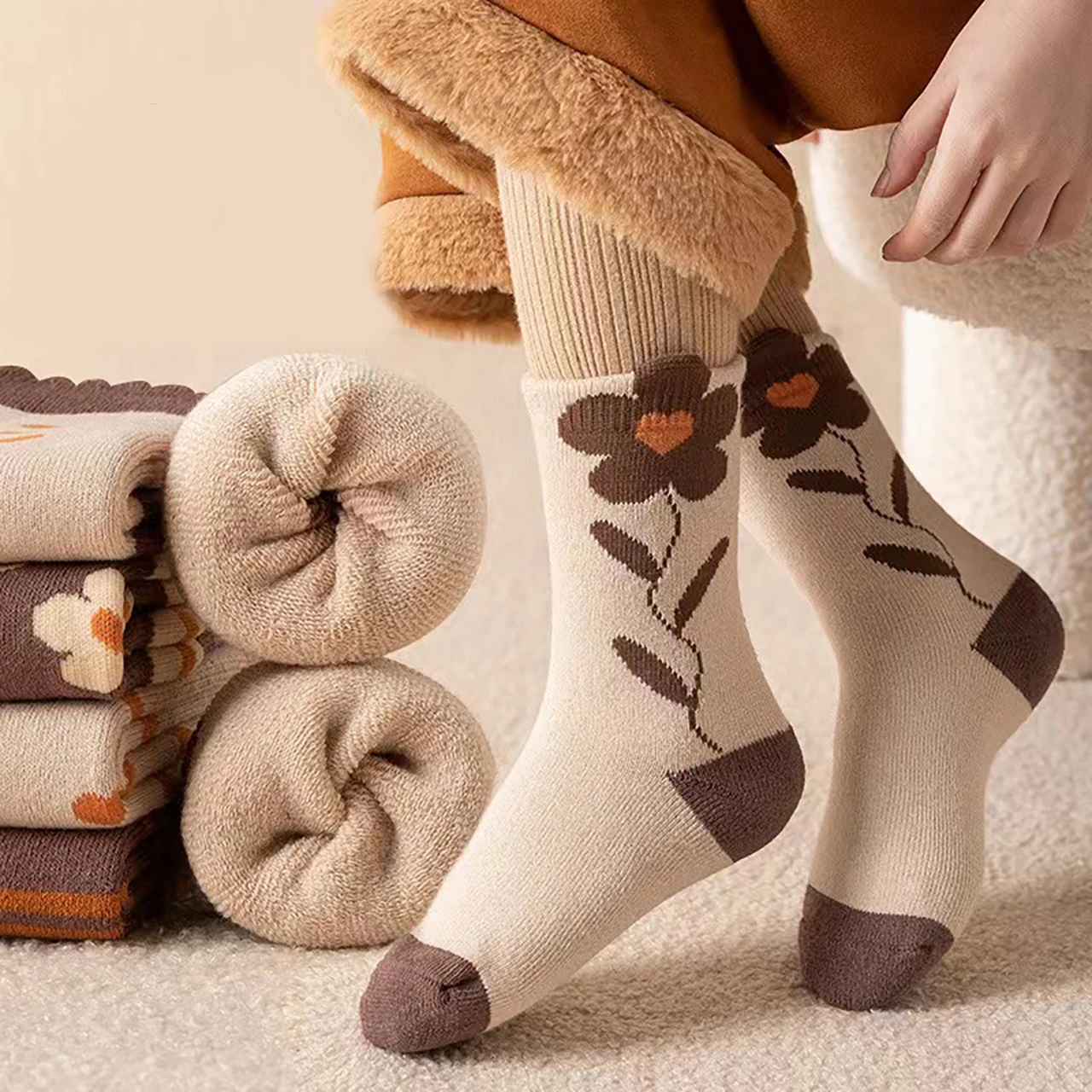 5Pairs Sweet Flower Girls Mid Tube Sock Thick Velvet Kids Warm Sock 3-12Year Children Thermal Footwear 3-8Year Baby Plush Socks
5Pairs Sweet Flower Girls Mid Tube Sock Thick Velvet Kids Warm Sock 3-12Year Children Thermal Footwear 3-8Year Baby Plush Socks