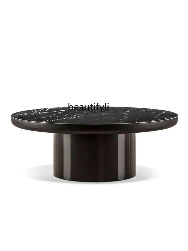 N Italian Light Luxury round Tea Table Minimalist round Natural Marble Living Room Stainless Steel Feet
N Italian Light Luxury round Tea Table Minimalist round Natural Marble Living Room Stainless Steel Feet