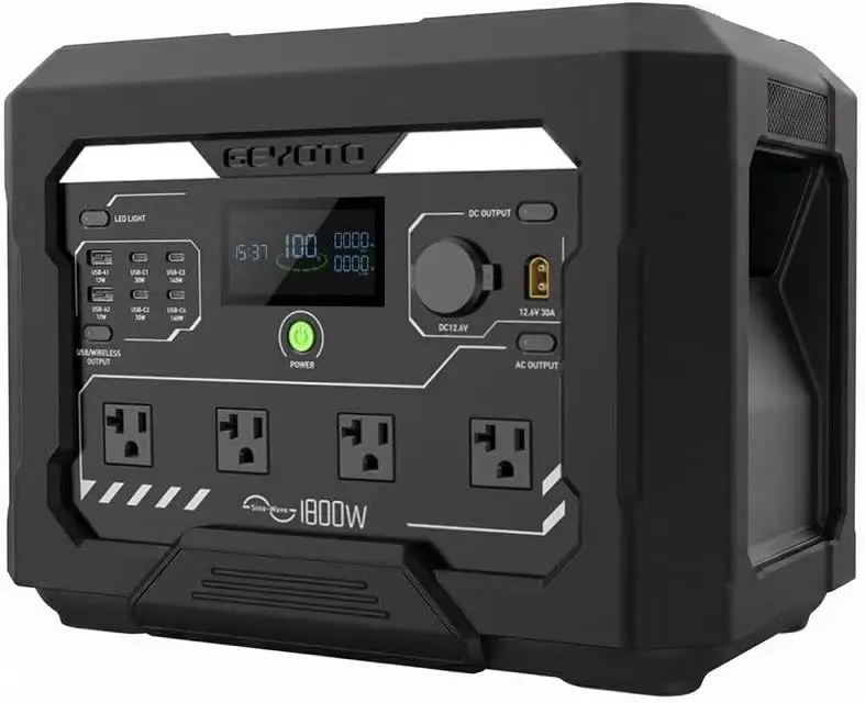 N1000 Portable Power Station 1024Wh, 1800W Fast Charging to 80% in 43Min, 3000W P-Boost, Solar Generator with UPS, APP Control,
N1000 Portable Power Station 1024Wh, 1800W Fast Charging to 80% in 43Min, 3000W P-Boost, Solar Generator with UPS, APP Control,