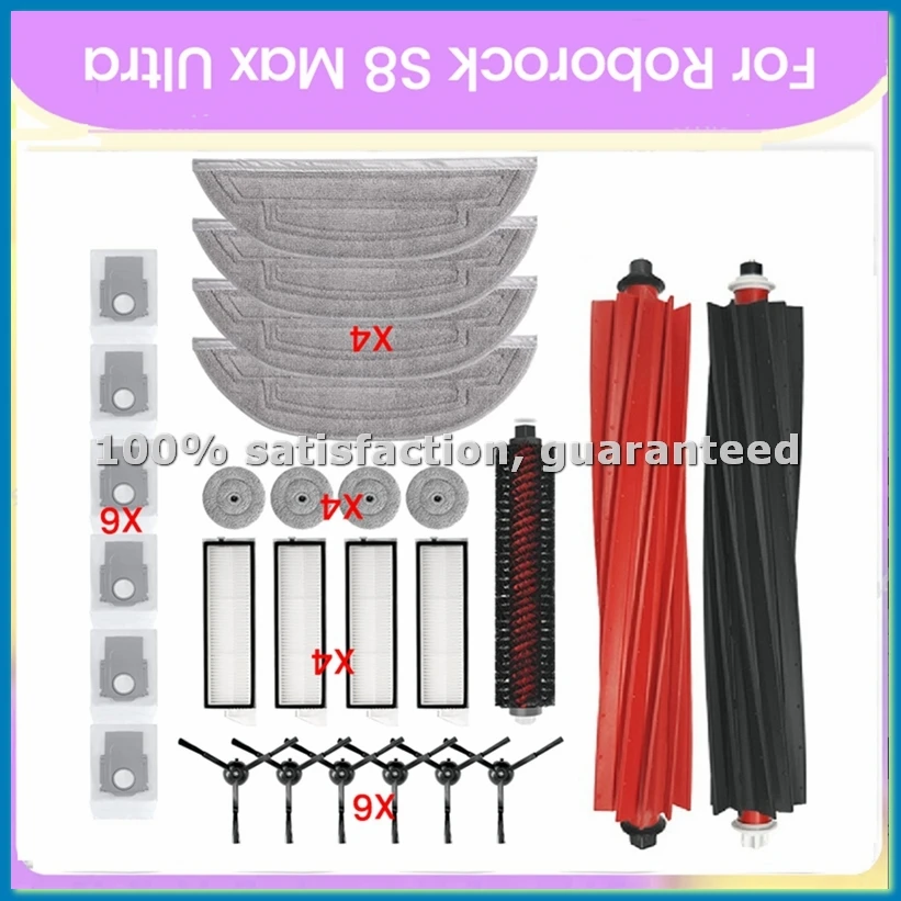 27PCS for S8 Max Ultra Vacuum Cleaner Replacement Parts Main Brush Edge Brush Mop Cloth Dust Bag Filter-A69M
27PCS for S8 Max Ultra Vacuum Cleaner Replacement Parts Main Brush Edge Brush Mop Cloth Dust Bag Filter-A69M