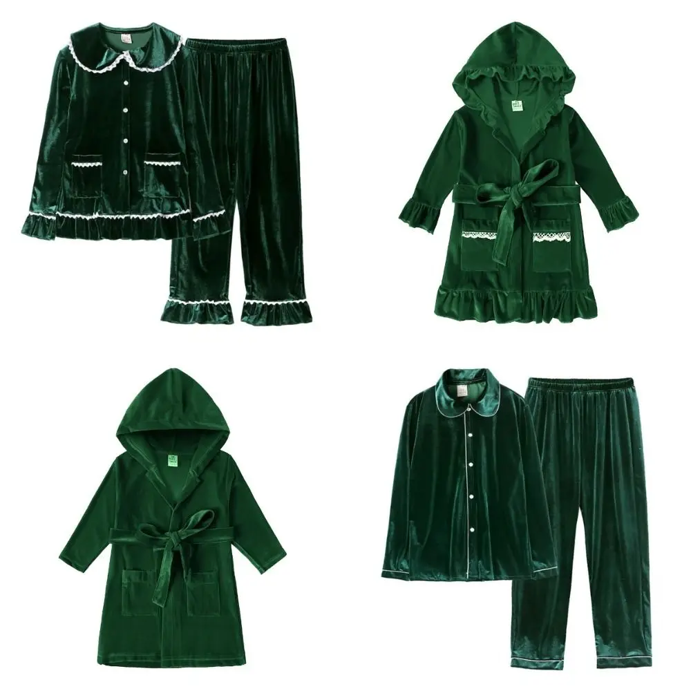 2024 Green Velvet Christmas Pyjamas Set Warm Winter Long Sleeve Children's Bathrobe Outfits Family Matching Pyjamas Adult Kids
2024 Green Velvet Christmas Pyjamas Set Warm Winter Long Sleeve Children's Bathrobe Outfits Family Matching Pyjamas Adult Kids