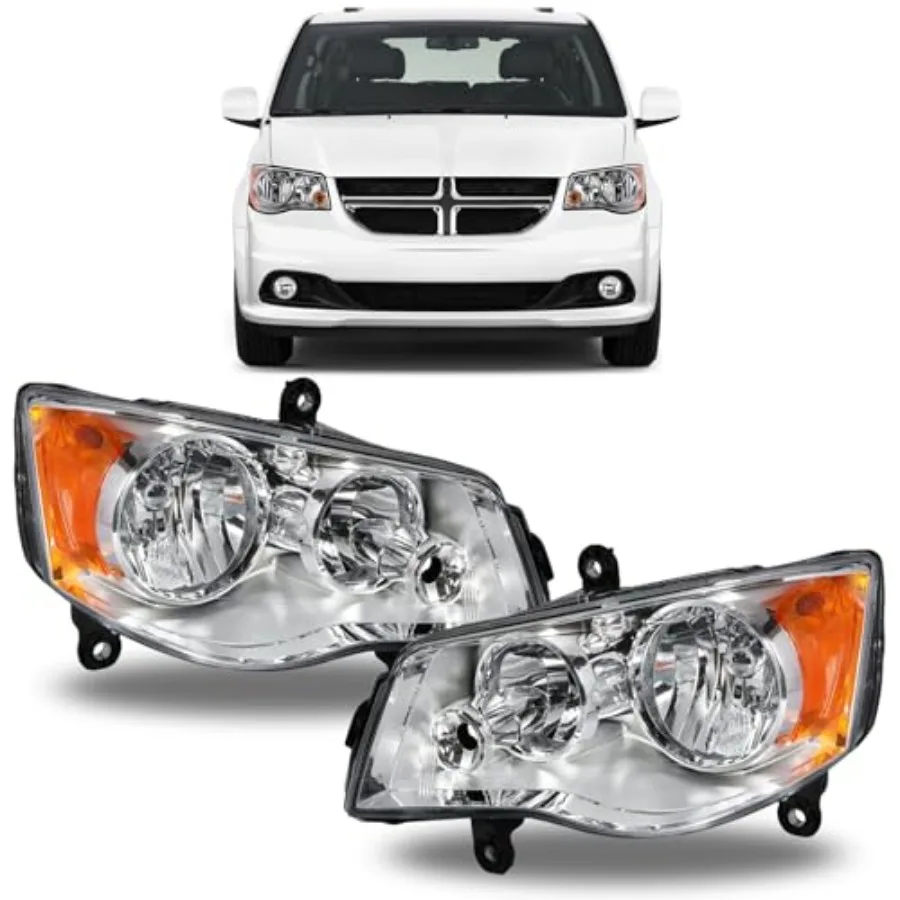 Headlights Assembly Fit For 2011-2017 Dodge Grand Caravan Chrome Housing Amber Reflector with Clear Lens 5113336AD 5113337AD Dr
Headlights Assembly Fit For 2011-2017 Dodge Grand Caravan Chrome Housing Amber Reflector with Clear Lens 5113336AD 5113337AD Dr