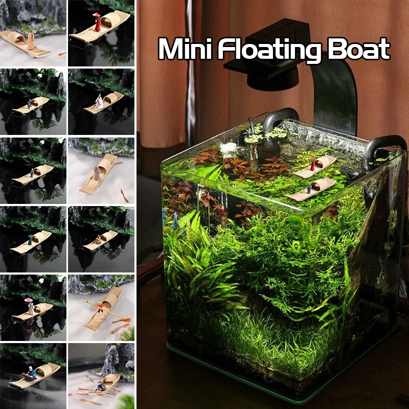 3D Floating Boat Mini Bamboo Raft Fish Tank Bonsai Micro Landscape Ornaments Creative Home Decoration Aquarium Accessories New
3D Floating Boat Mini Bamboo Raft Fish Tank Bonsai Micro Landscape Ornaments Creative Home Decoration Aquarium Accessories New