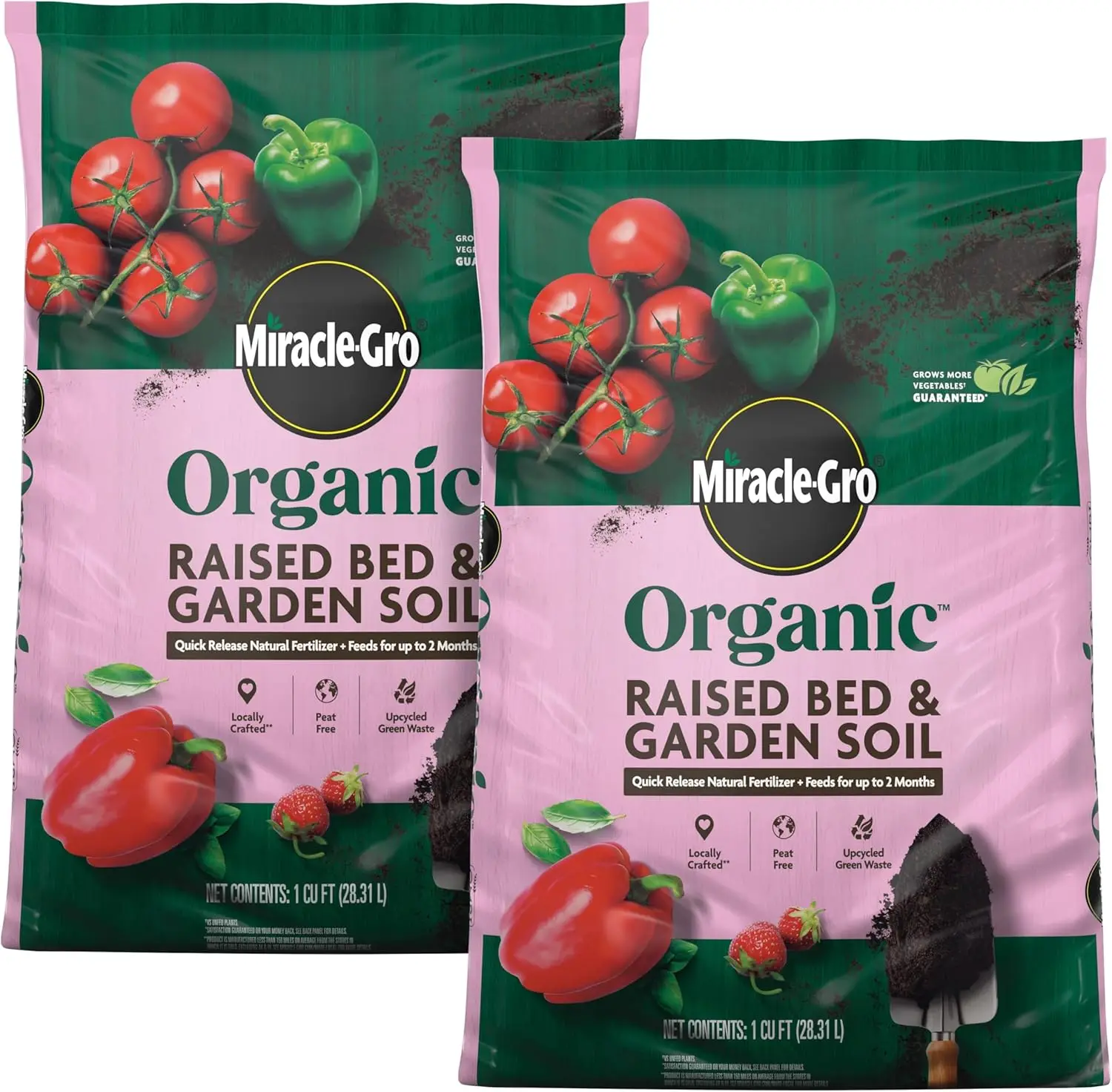 Organic Raised Bed & Garden Soil with Quick Release Natural Fertilizer, Peat Free, 1 cu. ft., 2-Pack
Organic Raised Bed & Garden Soil with Quick Release Natural Fertilizer, Peat Free, 1 cu. ft., 2-Pack