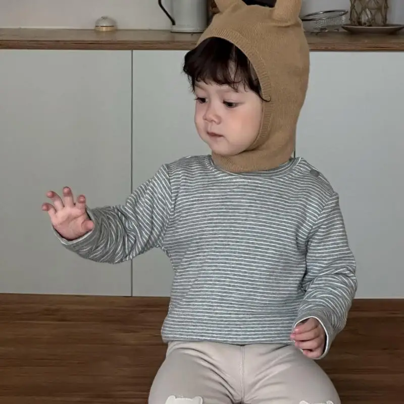 2025 Winter New Baby Fleece Sweatshirt Cotton Toddler Striped T Shirts Boy Girl Thick Warm Bottoming Shirts Infant Clothes 
2025 Winter New Baby Fleece Sweatshirt Cotton Toddler Striped T Shirts Boy Girl Thick Warm Bottoming Shirts Infant Clothes