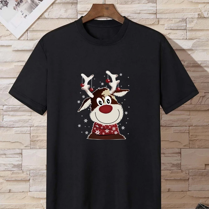 Christmas Reindeer Tee Print Graphic T-Shirt for Mens Womens Casual O-neck Short-Sleeve Fashion Summer T-Shirts Regular Tops
Christmas Reindeer Tee Print Graphic T-Shirt for Mens Womens Casual O-neck Short-Sleeve Fashion Summer T-Shirts Regular Tops
