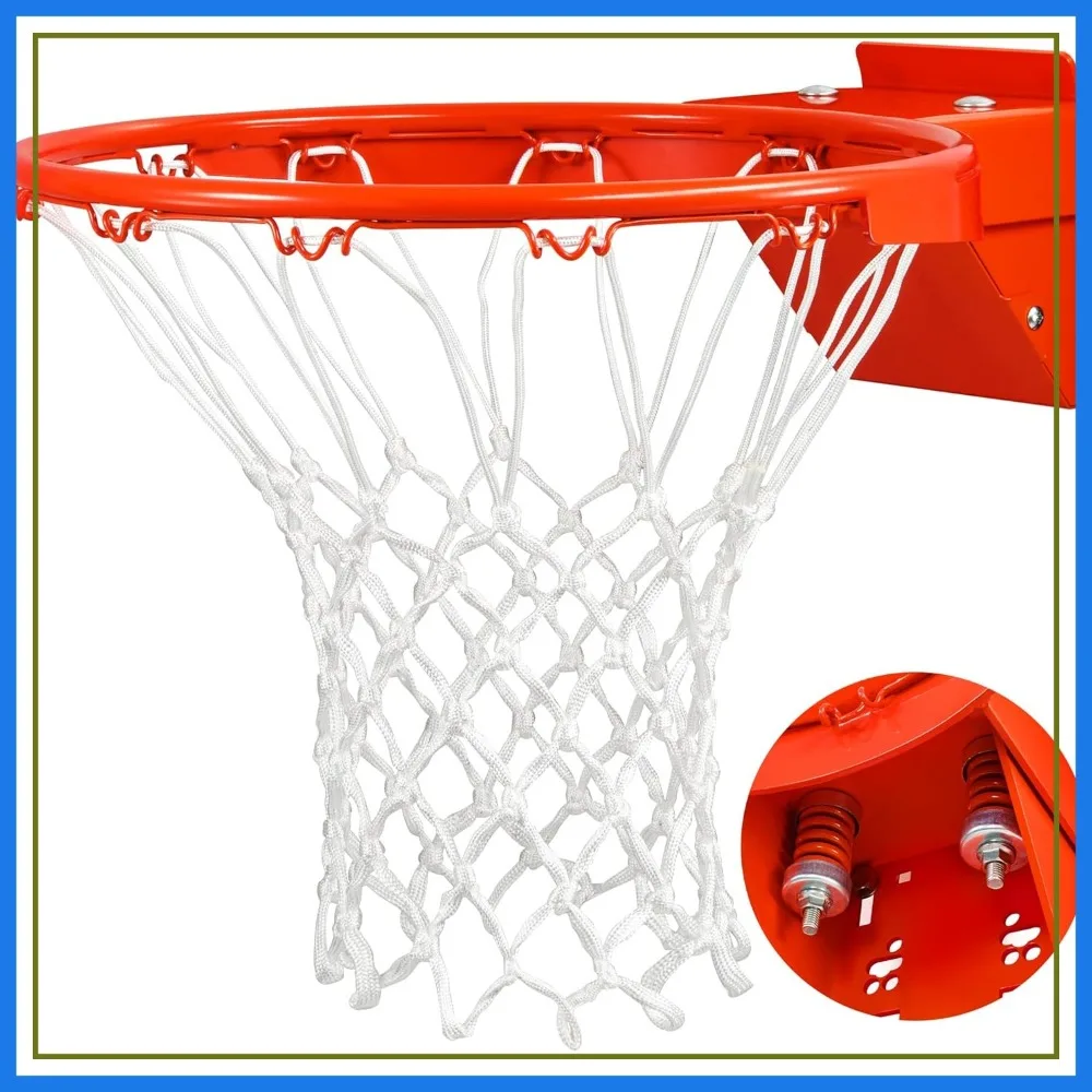 Heavy Duty Breakaway Basketball Rim, Universal 18" Double-Spring Steel, Fits In-Ground & Wall-Mounted Hoops
Heavy Duty Breakaway Basketball Rim, Universal 18" Double-Spring Steel, Fits In-Ground & Wall-Mounted Hoops