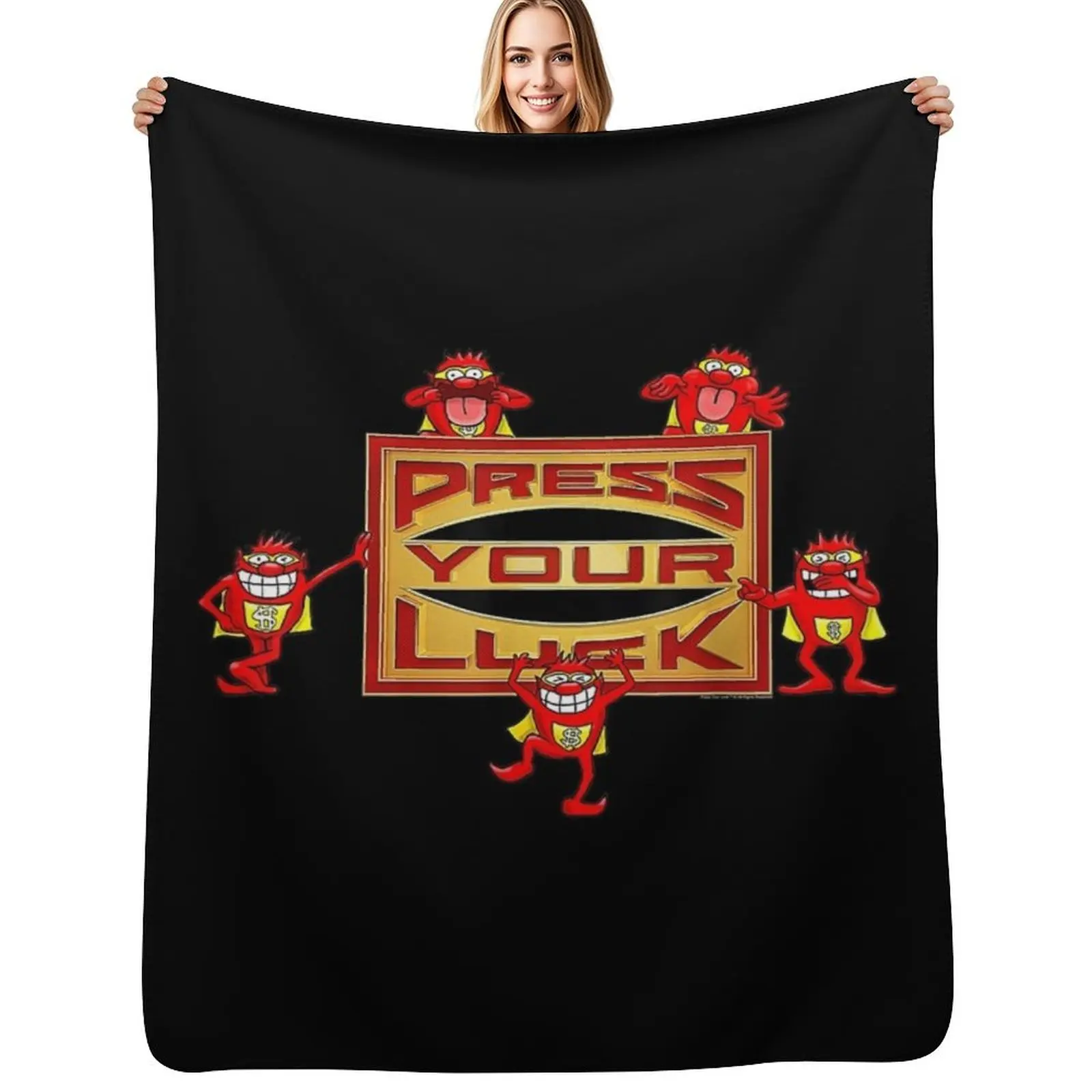 Press your Luck Logo Throw Blanket Wrinkle Resistant Lightweight Blanket
Press your Luck Logo Throw Blanket Wrinkle Resistant Lightweight Blanket