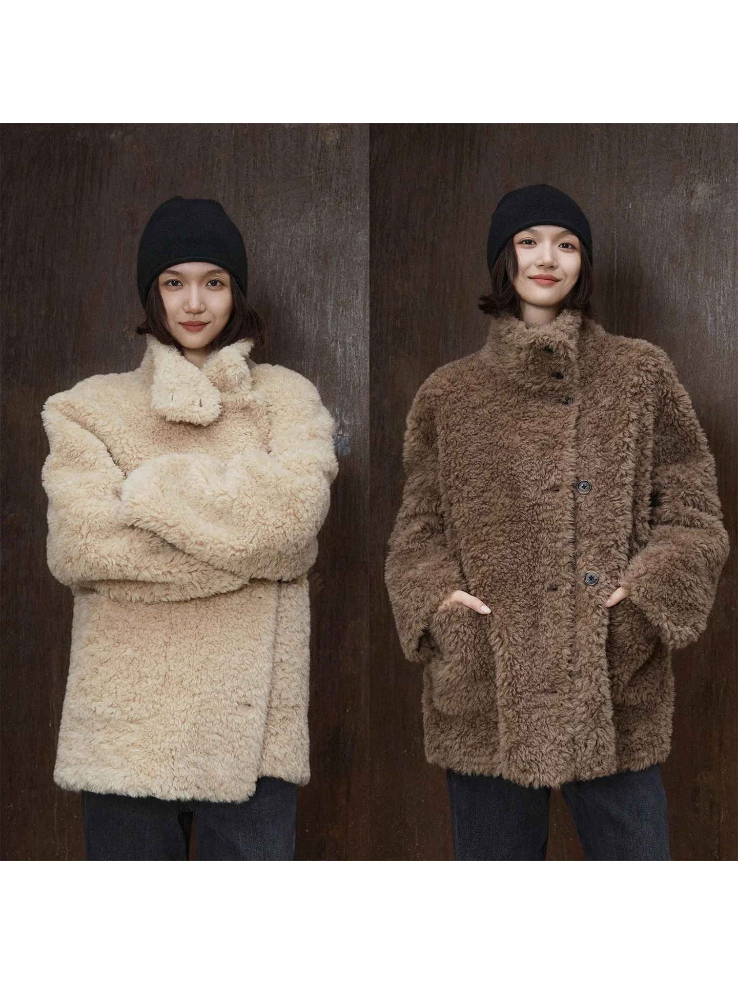 Limited Edition Bruncher Lazy Loose 00 Wool Cosite Leather Fur eep Jaet Dual Color Casual Sle Long Sve Coat
Limited Edition Bruncher Lazy Loose 00 Wool Cosite Leather Fur eep Jaet Dual Color Casual Sle Long Sve Coat