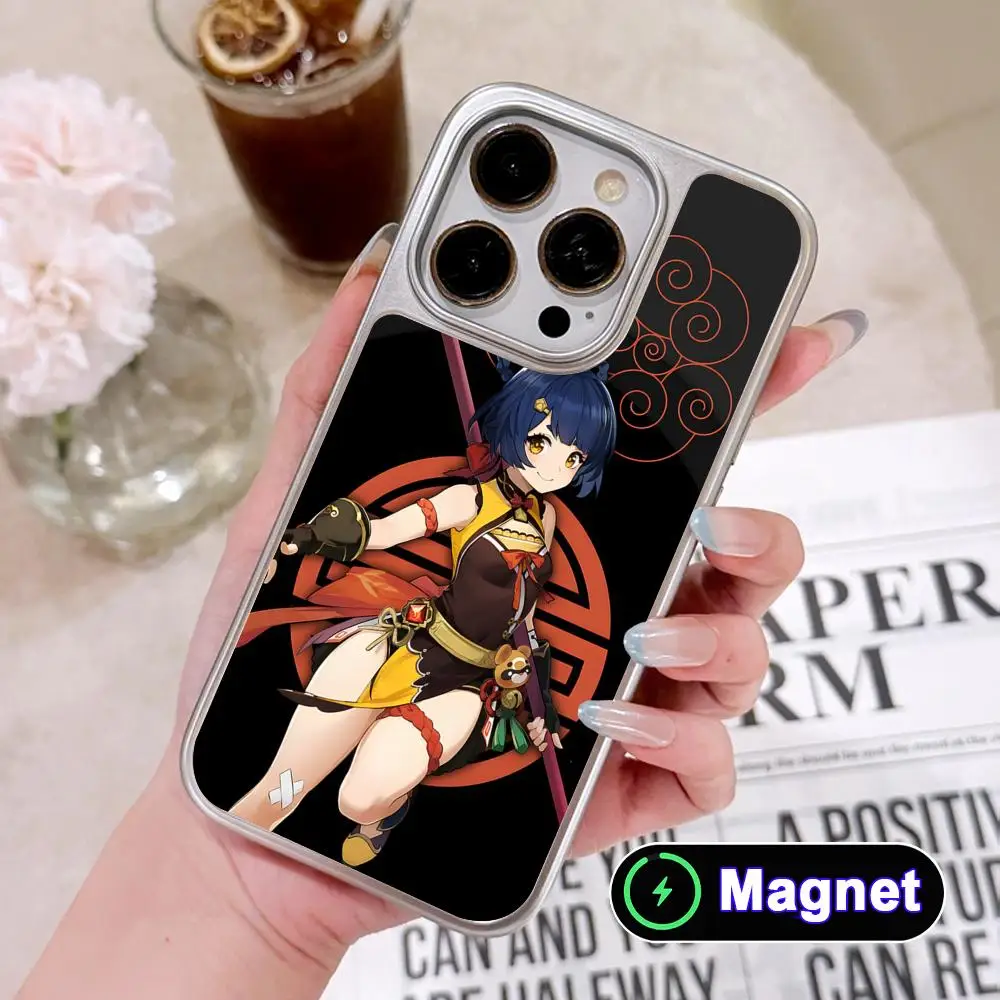 Game GI Xiangling Phone Case for iPhone 17 16 15 14 13 12 11 Air Pro Max Plus Electroplated Silver Magnet Cover
Game GI Xiangling Phone Case for iPhone 17 16 15 14 13 12 11 Air Pro Max Plus Electroplated Silver Magnet Cover