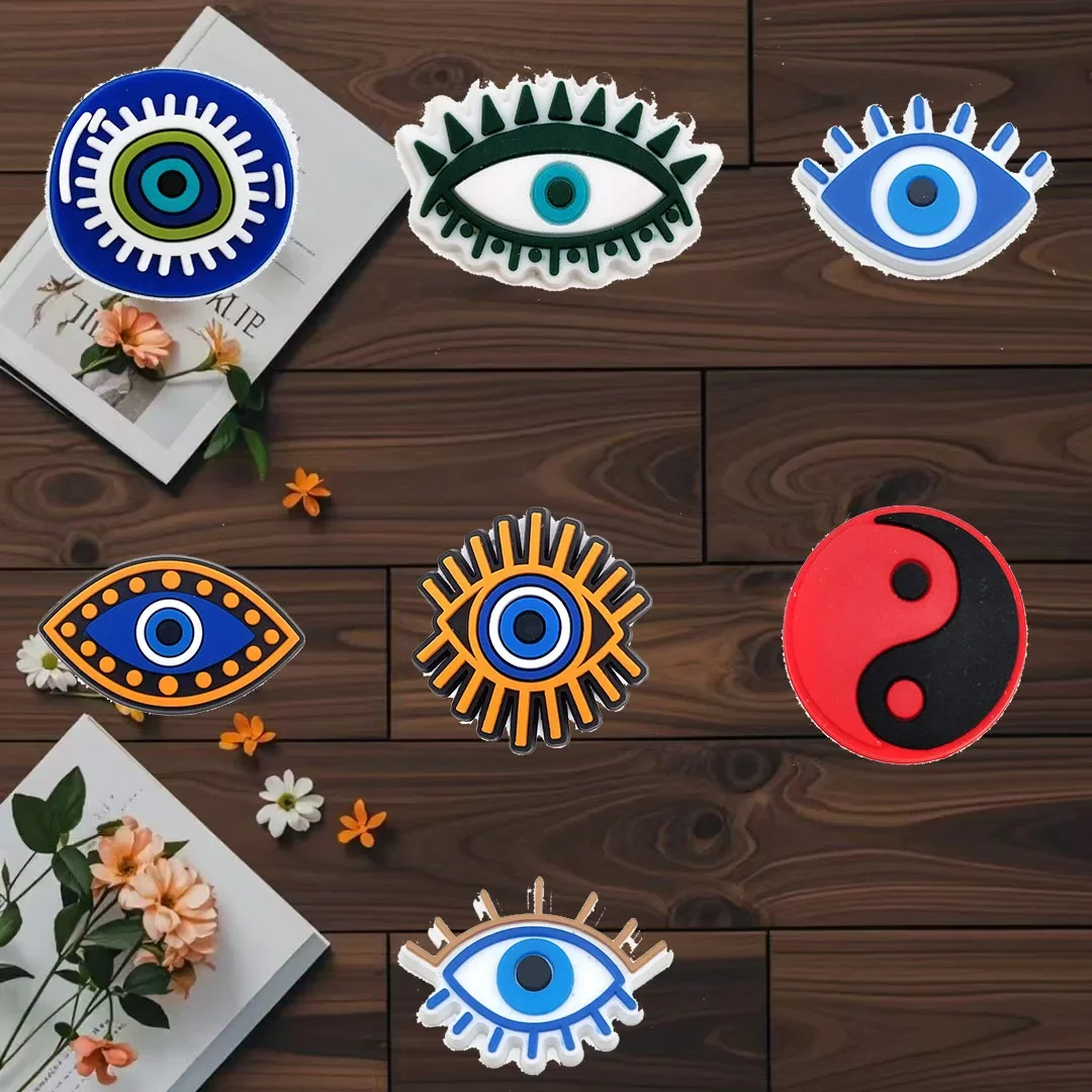 100Pcs Bulk Shoe Charms for Crocs Accessories Eye Symbol Shoes Charm for Croc Decorations Pins Men Jeans Woman Clogs Clips
100Pcs Bulk Shoe Charms for Crocs Accessories Eye Symbol Shoes Charm for Croc Decorations Pins Men Jeans Woman Clogs Clips