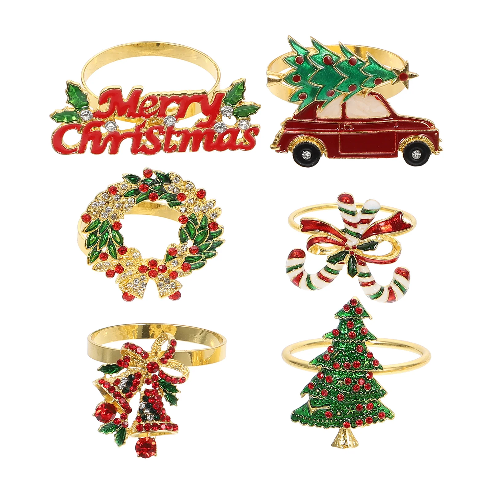6 Pcs Napkin Ring Household Rings Holder Buckles Christmas Chic Decorative Wreath Ornaments
6 Pcs Napkin Ring Household Rings Holder Buckles Christmas Chic Decorative Wreath Ornaments