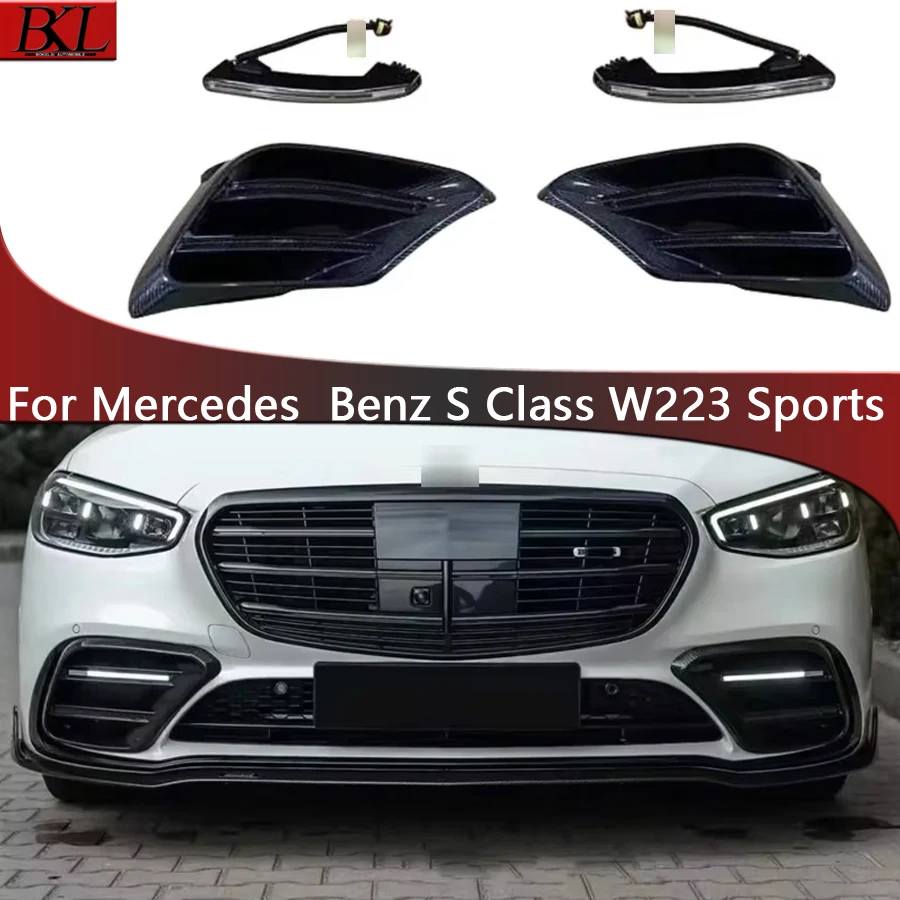 For Mercedes Benz S Class W223 Carbon Fiber Fog lamp frame grill Tuyere Car Front Bumper Air Vent Cover Accessories body
For Mercedes Benz S Class W223 Carbon Fiber Fog lamp frame grill Tuyere Car Front Bumper Air Vent Cover Accessories body