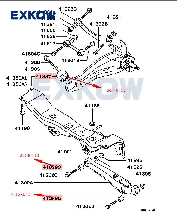 2PCS Rear Suspension Arm Lower Bushings for Mitsubishi Outlander CU2W CU4W CU5W Lancer MR519127 MN100110 4113A062
2PCS Rear Suspension Arm Lower Bushings for Mitsubishi Outlander CU2W CU4W CU5W Lancer MR519127 MN100110 4113A062