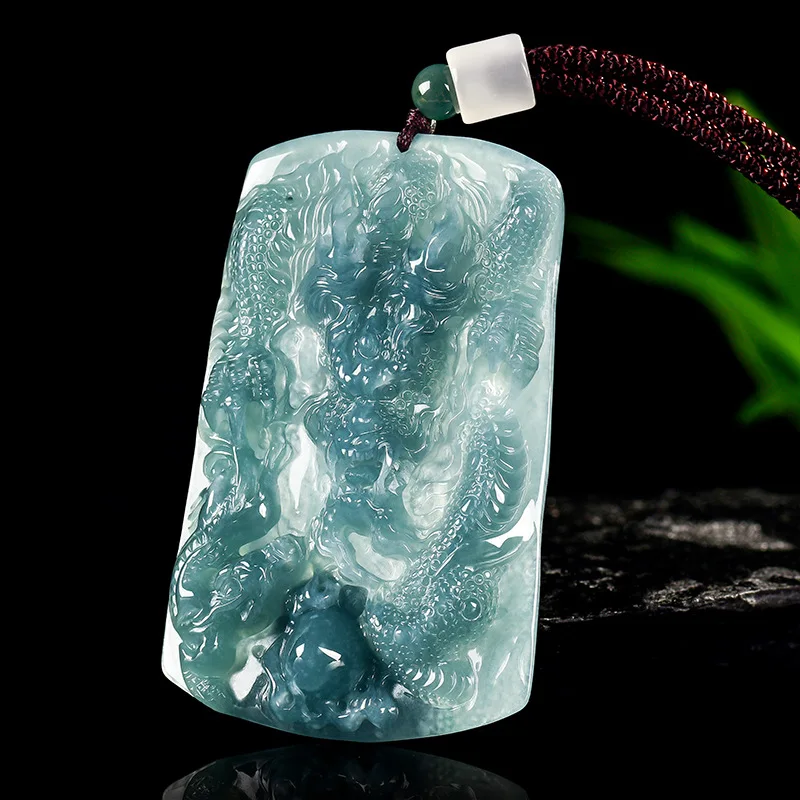Myanmar Jadeite Dragon Pendant Accessories Real Jade Jewelry Necklace Carved Amulet Natural Gemstone Gifts for Women Designer
Myanmar Jadeite Dragon Pendant Accessories Real Jade Jewelry Necklace Carved Amulet Natural Gemstone Gifts for Women Designer