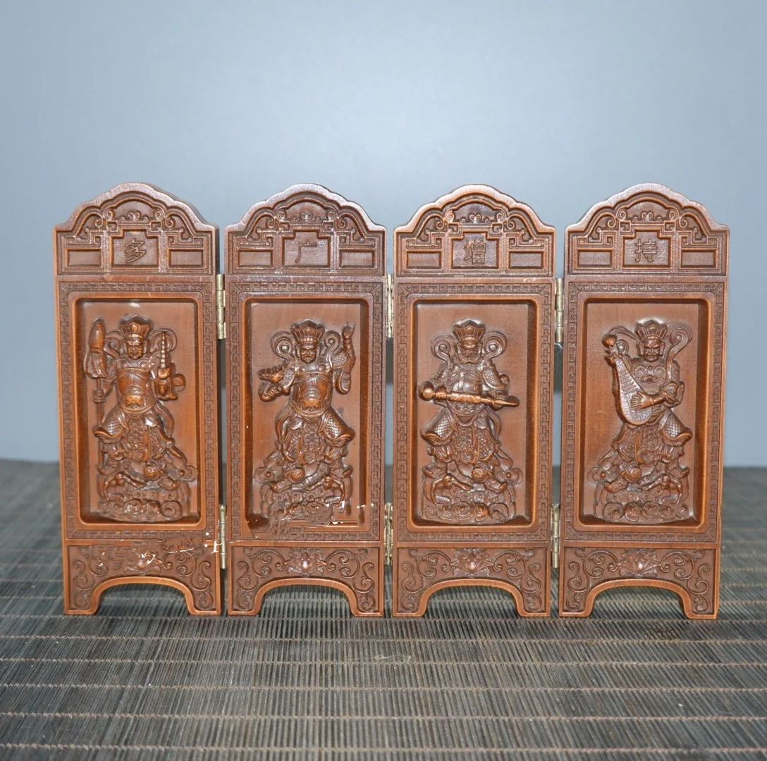 Antique Woodcarving Collection: Four Heavenly Kings of Boxwood Four Open Boxes
Antique Woodcarving Collection: Four Heavenly Kings of Boxwood Four Open Boxes