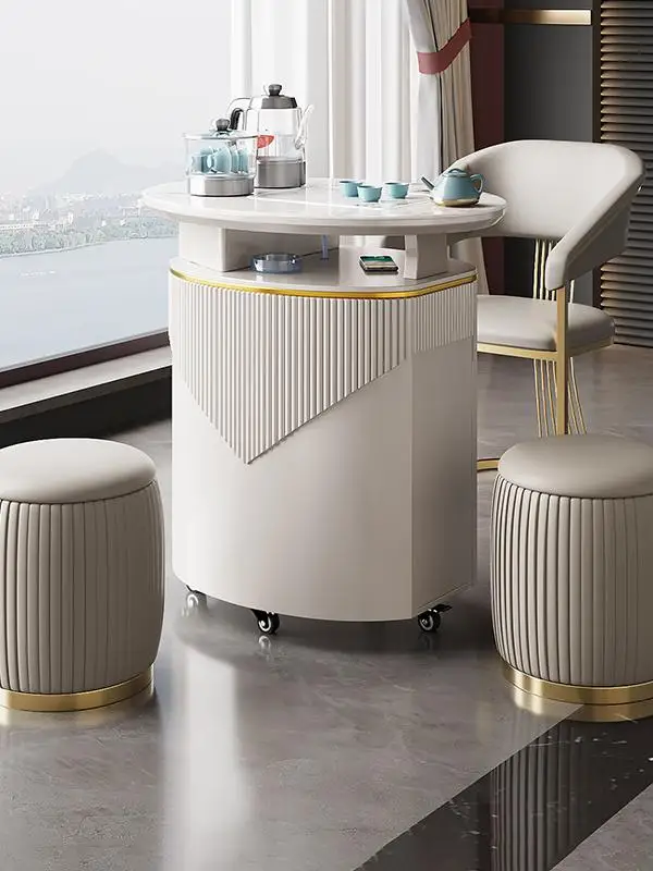 Balcony tea table household small tea table light luxury modern high-end rock slab small movable small tea cart sofa edge few
Balcony tea table household small tea table light luxury modern high-end rock slab small movable small tea cart sofa edge few