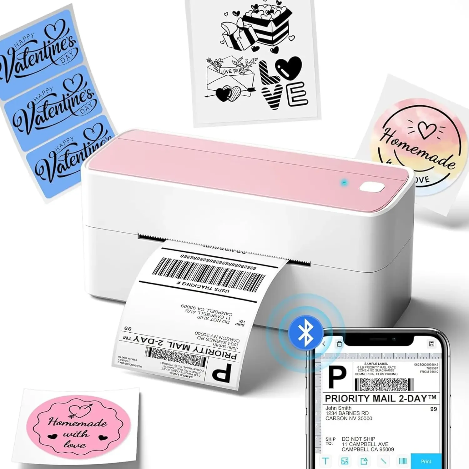 Express printer, thermal Bluetooth electronic surface sheet printer, single machine barcode ink-free printer
Express printer, thermal Bluetooth electronic surface sheet printer, single machine barcode ink-free printer
