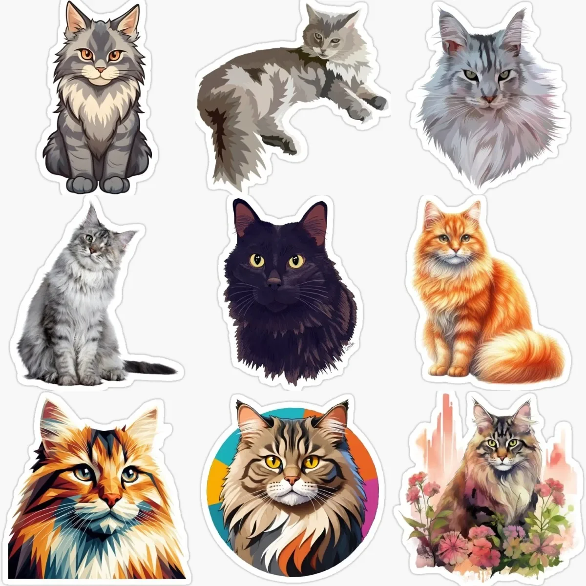 Maine Coon Cat Pets PVC Waterproof Stickers for Decorate Fridge Window Room Wall Car Van Motorcycle Decal Accessories
Maine Coon Cat Pets PVC Waterproof Stickers for Decorate Fridge Window Room Wall Car Van Motorcycle Decal Accessories