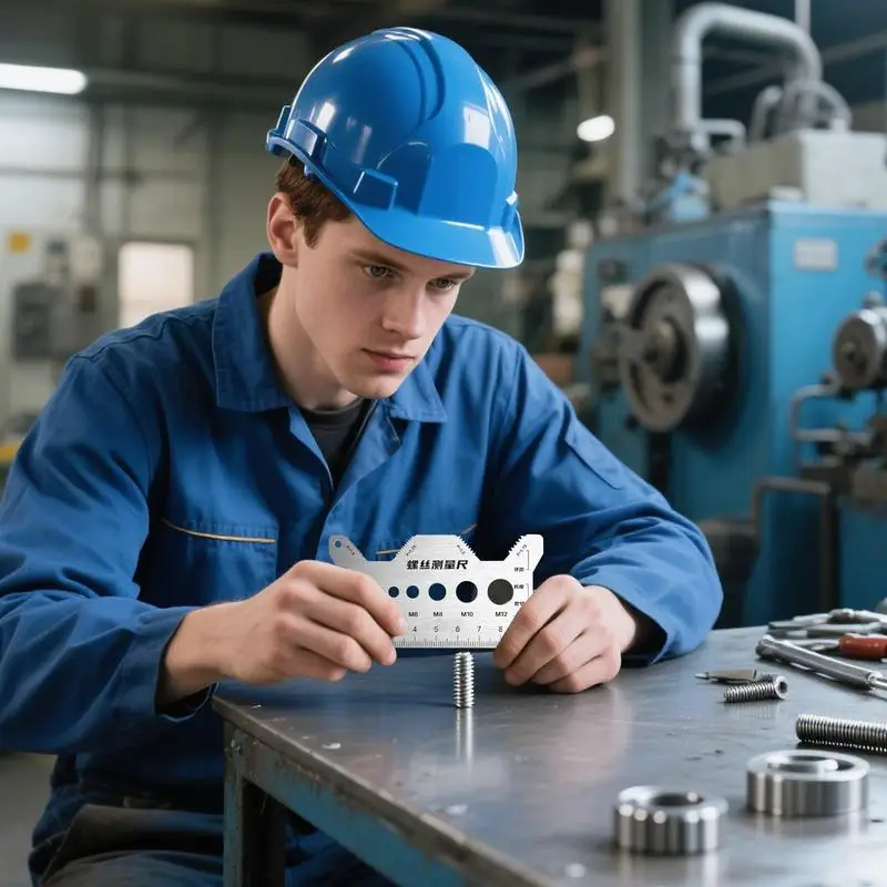 Bolt Measuring Tool Bolt Identifier Sizer Stainless Steel Flat Double-Sided Screw Measuring Device For Pattern Jewelry Watch 
Bolt Measuring Tool Bolt Identifier Sizer Stainless Steel Flat Double-Sided Screw Measuring Device For Pattern Jewelry Watch