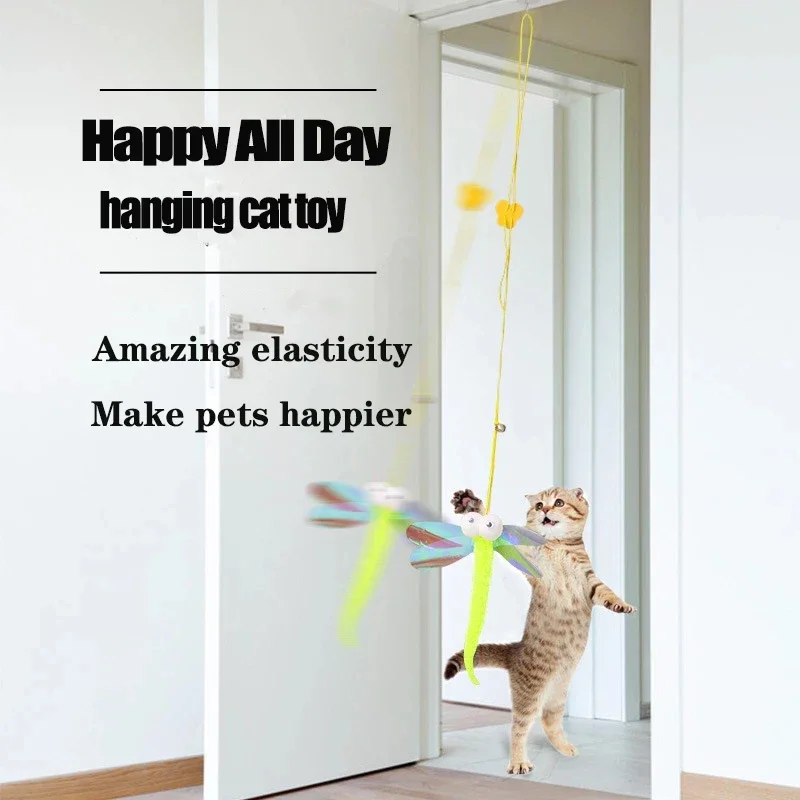 Cat Toy Hanging doors and windows Caterpillar Dragonfly Rubber band rebound Bell toy Automatic Funny Self-hey Interactive Toy 32
Cat Toy Hanging doors and windows Caterpillar Dragonfly Rubber band rebound Bell toy Automatic Funny Self-hey Interactive Toy 32