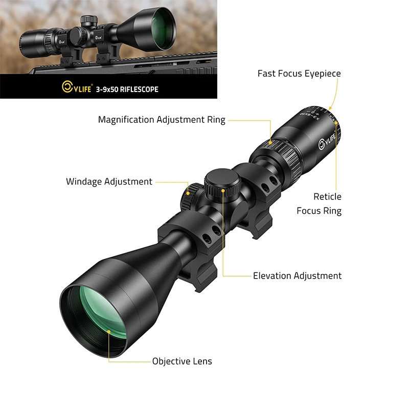 CVLIFE Rifle Scope Mil-dot Reticle Rifle Scope 1-inch Tube Optics Sight with 20mm Scope Rings for Picatinny Second Focal Plane
CVLIFE Rifle Scope Mil-dot Reticle Rifle Scope 1-inch Tube Optics Sight with 20mm Scope Rings for Picatinny Second Focal Plane