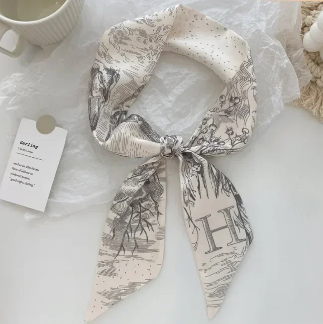 Fashion Skinny Scarf Women Luxury letter Printing Tie Bag Handle Ribbon Hair Band Women's Headscarf New Lady Design Silk Scarves
Fashion Skinny Scarf Women Luxury letter Printing Tie Bag Handle Ribbon Hair Band Women's Headscarf New Lady Design Silk Scarves