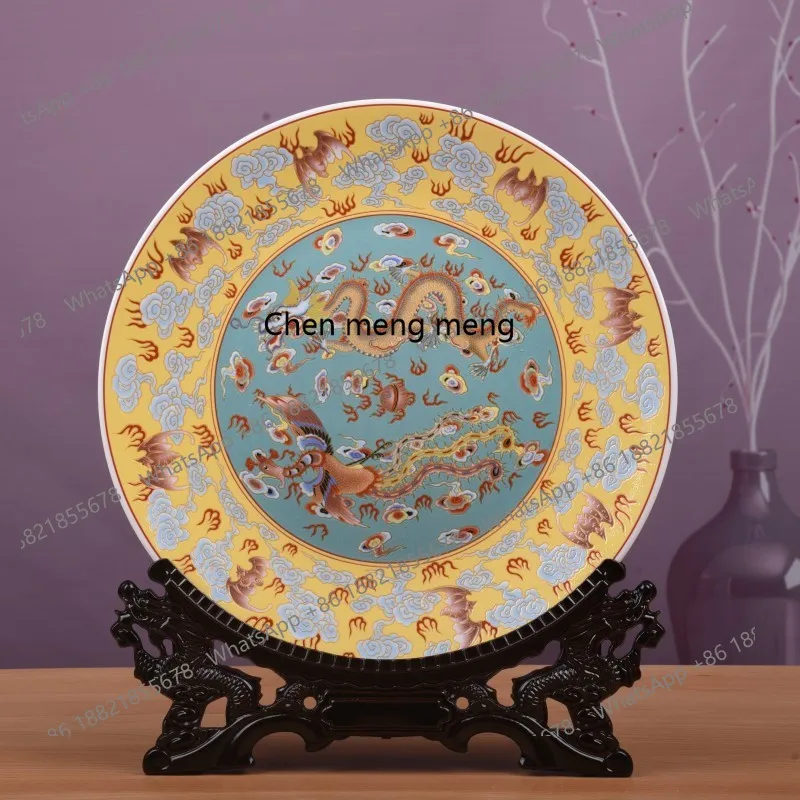 Imitation enamel character ceramic decoration, hanging plate antique large appreciation plate
Imitation enamel character ceramic decoration, hanging plate antique large appreciation plate