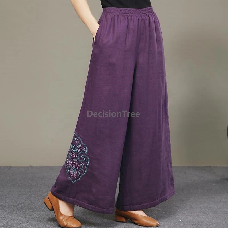 2025 autumn and winter new pure color cotton linen wide leg pants retro embroideried hemp trousers chinese style leisure pants
2025 autumn and winter new pure color cotton linen wide leg pants retro embroideried hemp trousers chinese style leisure pants