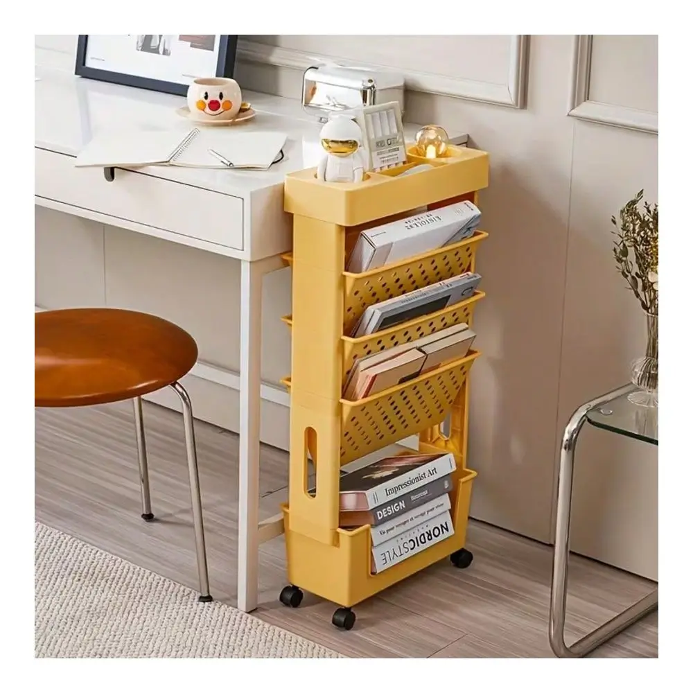 Storage Cart, FiveLayer Rolling Storage Tower, Equipped With Sticky Notes, Available In Four Colors, Handle Design For Easy Sli
Storage Cart, FiveLayer Rolling Storage Tower, Equipped With Sticky Notes, Available In Four Colors, Handle Design For Easy Sli