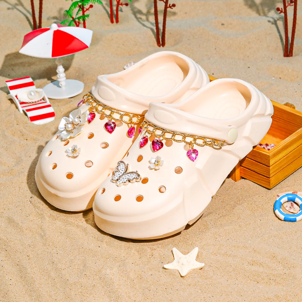 Children's flower shoes clogs non-slip girls outdoor leisure garden shoes teenagers one-step beach shoes 3057
Children's flower shoes clogs non-slip girls outdoor leisure garden shoes teenagers one-step beach shoes 3057
