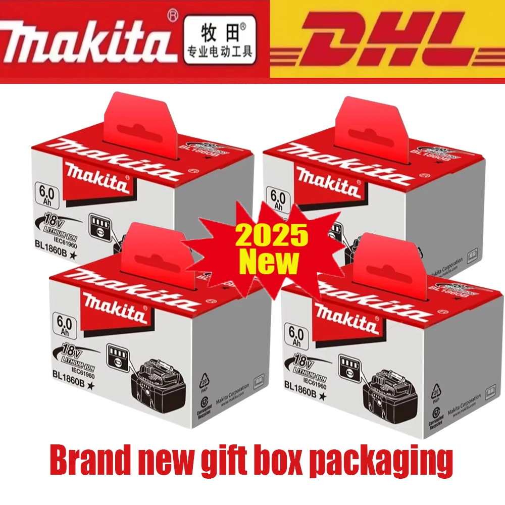 2025 New Original For Makita Power Tools Battery BL1830B BL1840 BL1840B BL1850 BL1850B 18v Makita 6.0Ah Rechargeable Batteries
2025 New Original For Makita Power Tools Battery BL1830B BL1840 BL1840B BL1850 BL1850B 18v Makita 6.0Ah Rechargeable Batteries