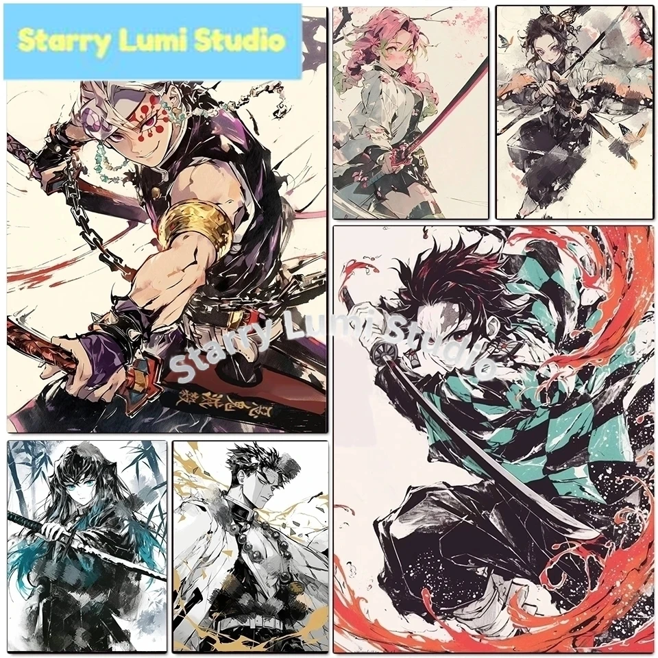 Наборы для алмазной вышивки: коллекция декоративных картин с персонажами аниме «Истребитель демонов», вышивка крестом, украшения для дома
Наборы для алмазной вышивки: коллекция декоративных картин с персонажами аниме «Истребитель демонов», вышивка крестом, украшения для дома