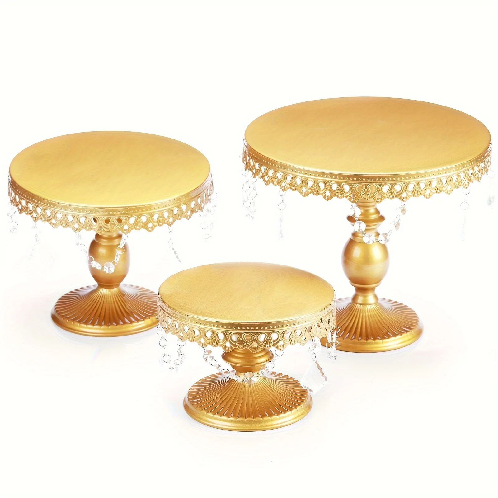 3pcs Of Golden Cake Stands Set for Dessert Table, Wedding, Party, Birthday, Baby Shower, Decorations, Diameter 8", 10", 12" Cake
3pcs Of Golden Cake Stands Set for Dessert Table, Wedding, Party, Birthday, Baby Shower, Decorations, Diameter 8", 10", 12" Cake