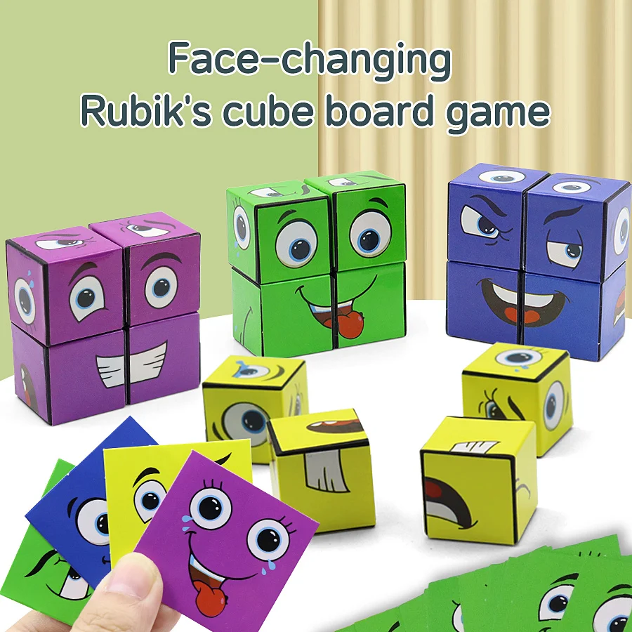 Fun face changing magic block card game - Children's and adult puzzle toys are beneficial for cultivating children's imagination
Fun face changing magic block card game - Children's and adult puzzle toys are beneficial for cultivating children's imagination