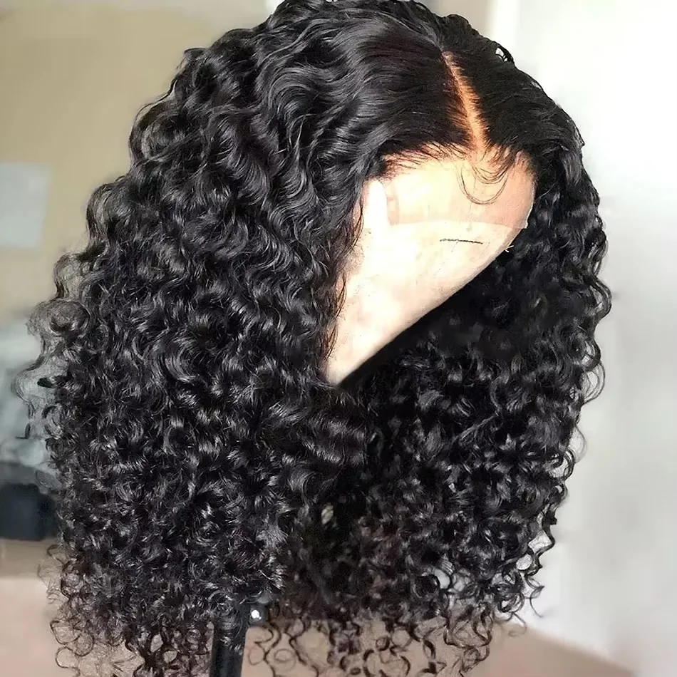 200 Density Short Curly Bob Deep Water Wave Wigs 100% Human Hair 13x4 Transparent Lace Frontal Wig 4x4 Lace Front Wig 14 16 Inch
200 Density Short Curly Bob Deep Water Wave Wigs 100% Human Hair 13x4 Transparent Lace Frontal Wig 4x4 Lace Front Wig 14 16 Inch