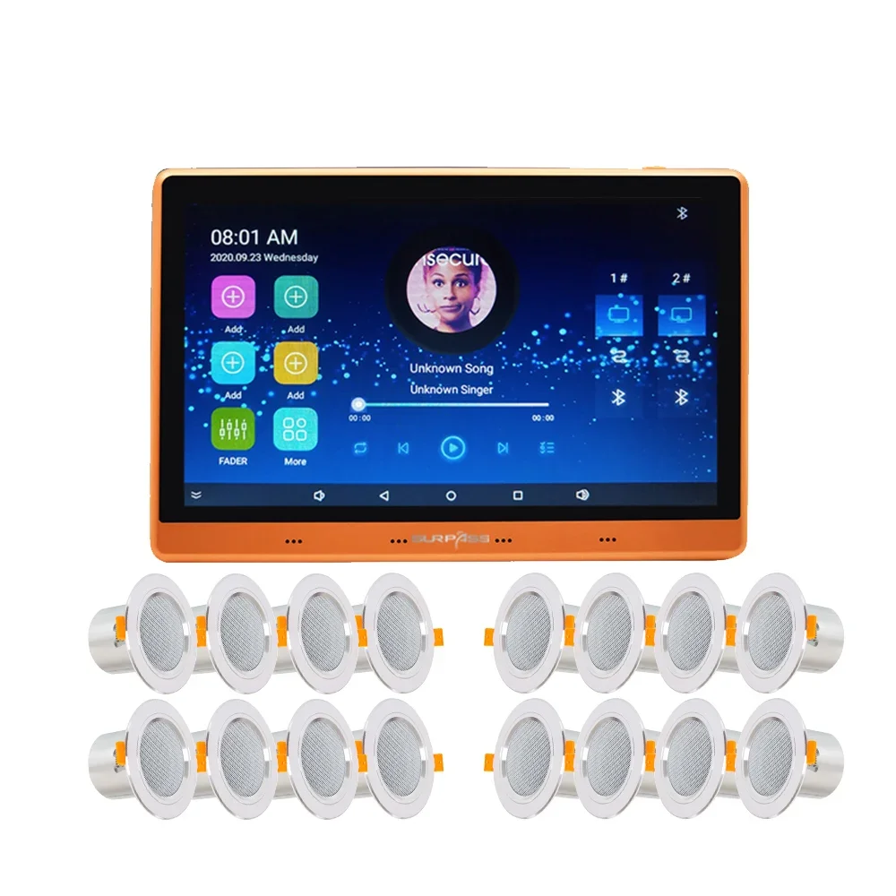 Touch Screen Smart Home 7 Inch Mobile Phone Control 2 zones WiFi BT Wall Panel Amplifier
Touch Screen Smart Home 7 Inch Mobile Phone Control 2 zones WiFi BT Wall Panel Amplifier