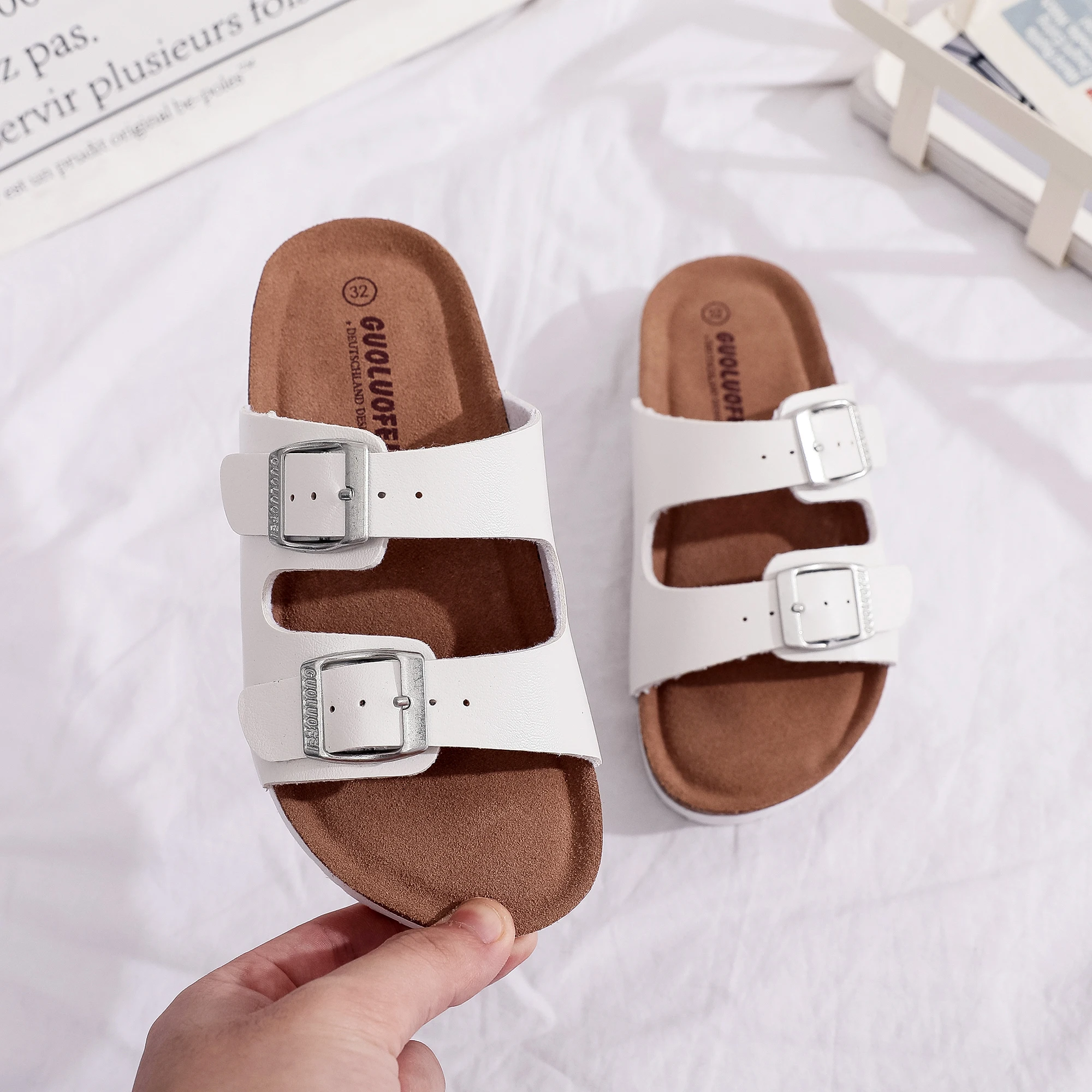 Women's Cork Sandals Comfortable Adjustable Buckle Strap Cork Footbed Arch Support Casual Ease of Wear Outdoor Slide Sandals
Women's Cork Sandals Comfortable Adjustable Buckle Strap Cork Footbed Arch Support Casual Ease of Wear Outdoor Slide Sandals