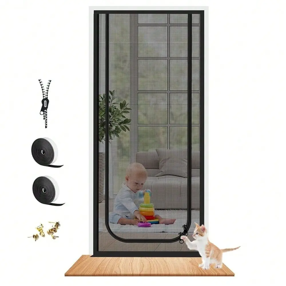 Cat Screen Door Fits Door Size 36x 82, Heavy Duty Pets Proof Screen Door With Zipper, Prevent Dogs Cats Running Out From Home B
Cat Screen Door Fits Door Size 36x 82, Heavy Duty Pets Proof Screen Door With Zipper, Prevent Dogs Cats Running Out From Home B