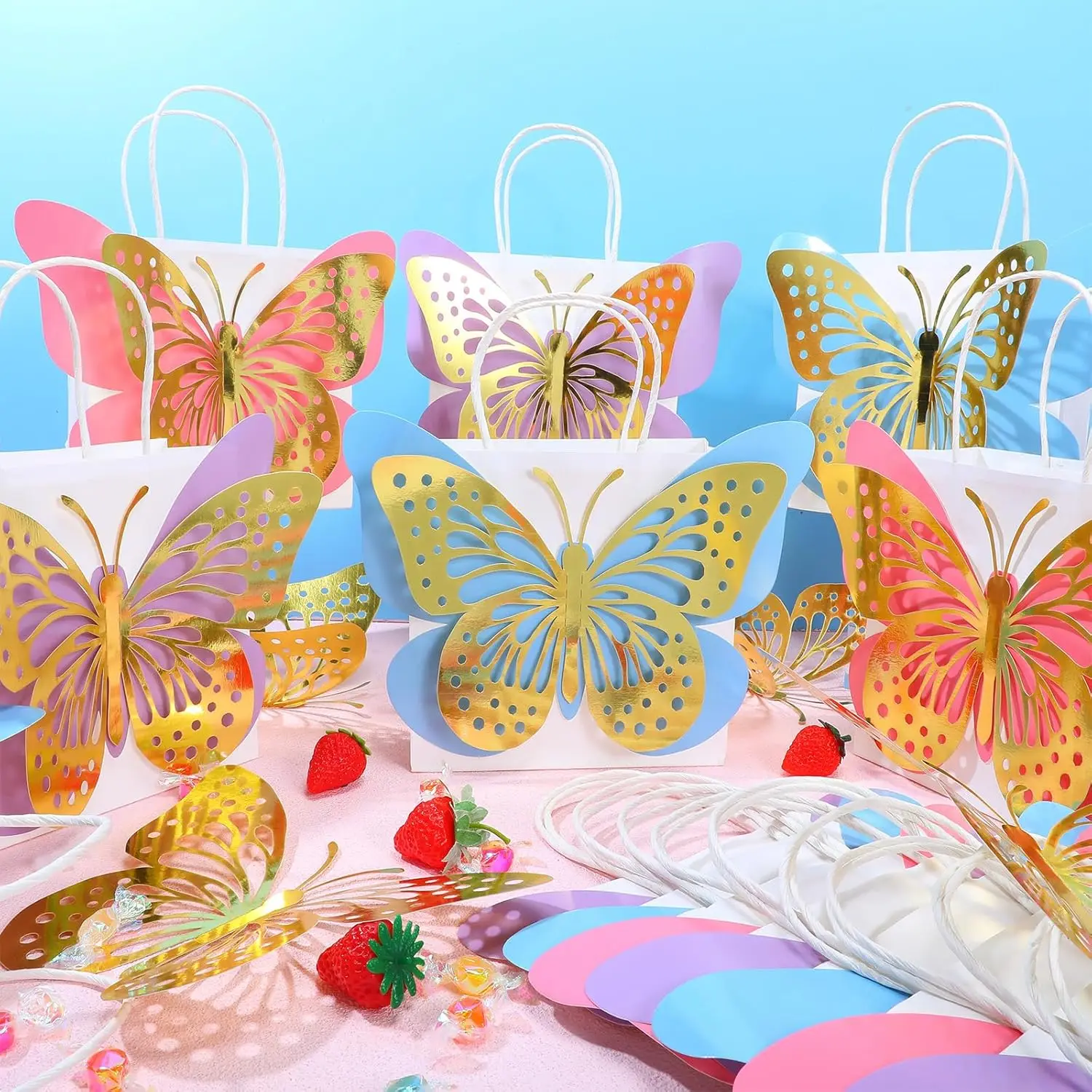 24 шт. подарочные пакеты с бабочками и 24 шт. 3D-золотых бабочек для декора, бумажные пакеты для сладостей и подарков на день рождения, свадьбу, выпускной
24 шт. подарочные пакеты с бабочками и 24 шт. 3D-золотых бабочек для декора, бумажные пакеты для сладостей и подарков на день рождения, свадьбу, выпускной