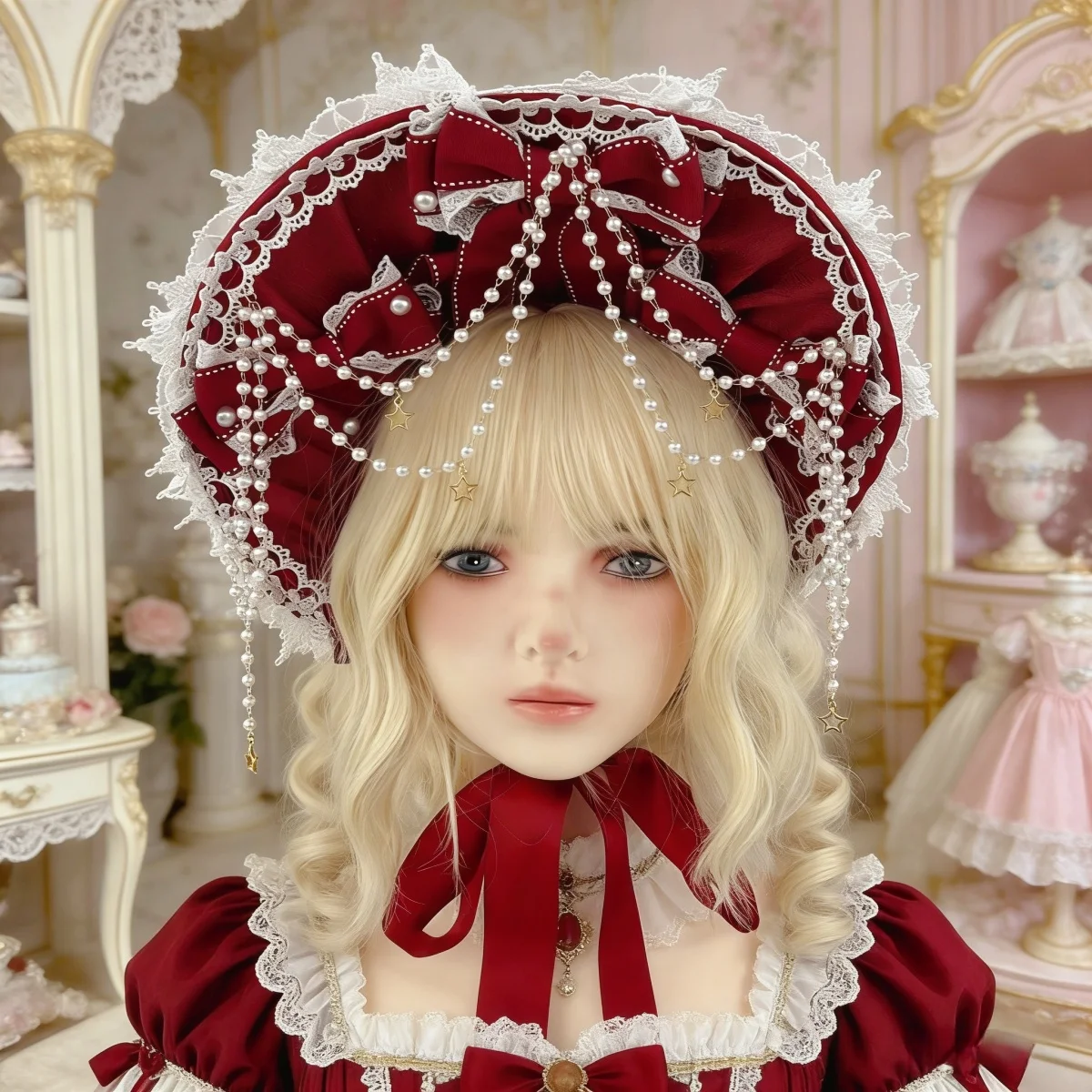 Женский викторианский боннет-шляпка красного цвета, классическая повязка на голову, милые фасинаторы для чаепития
Женский викторианский боннет-шляпка красного цвета, классическая повязка на голову, милые фасинаторы для чаепития