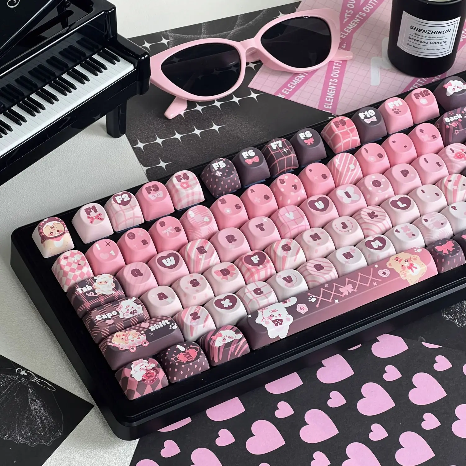 Doll keycap SOA high PBT hot sublimation high value personality creative black powder cute keycap
Doll keycap SOA high PBT hot sublimation high value personality creative black powder cute keycap