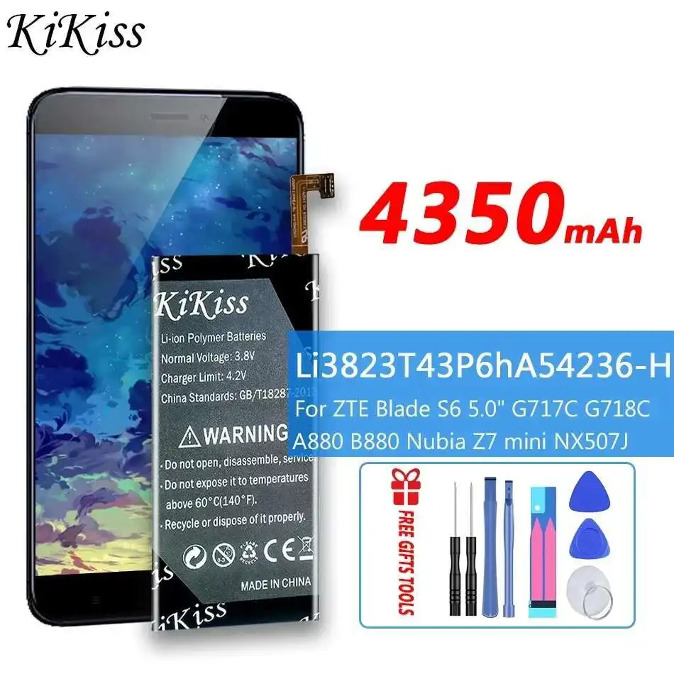 Аккумулятор мобильного телефона Li3823t43p6ha54236-H 4350 мАч для Zte Nubia Z7 Mini NX507J Blade S6 Q5-T T630 Q5-C G717C G718C
Аккумулятор мобильного телефона Li3823t43p6ha54236-H 4350 мАч для Zte Nubia Z7 Mini NX507J Blade S6 Q5-T T630 Q5-C G717C G718C